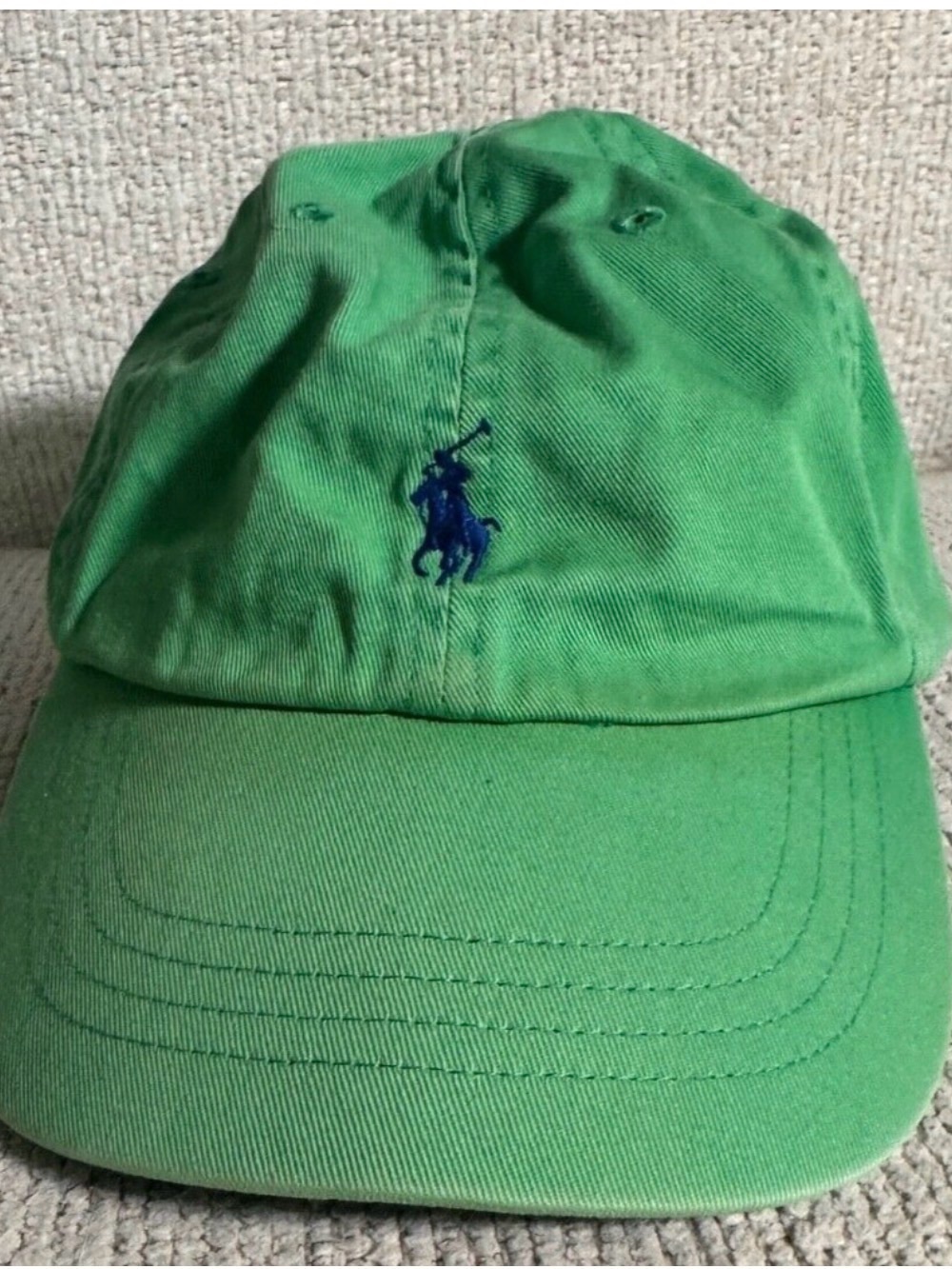 Vintage Polo Ralph Lauren Green Baseball Cap Pony Logo POLO Back Strapback